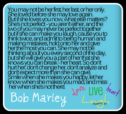 Bob Marley Quotes She Not Perfect Sprüche Zitate Leben